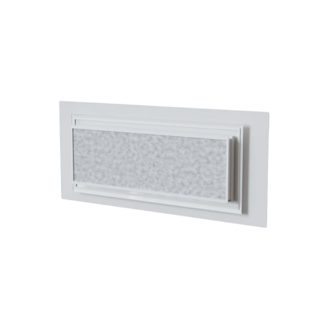 Baillindustrie - Grille de reprise + porte filtre Confort White - Photo produit arriere COL600X200